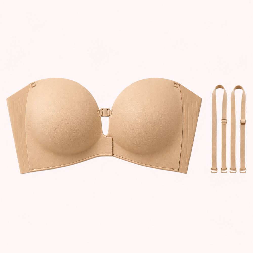 Shown flat with the detachable straps