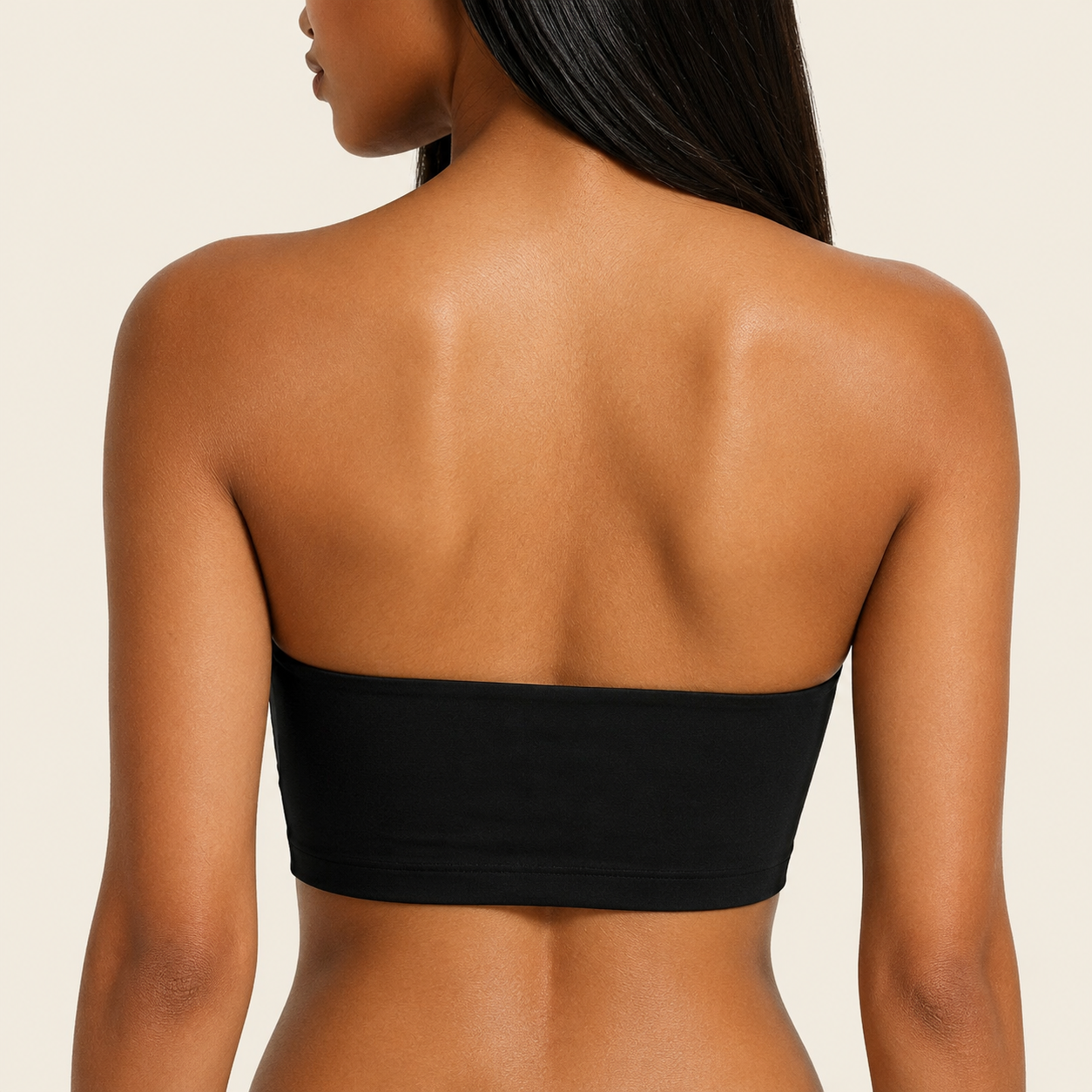 Strapless: detachable straps fully removed